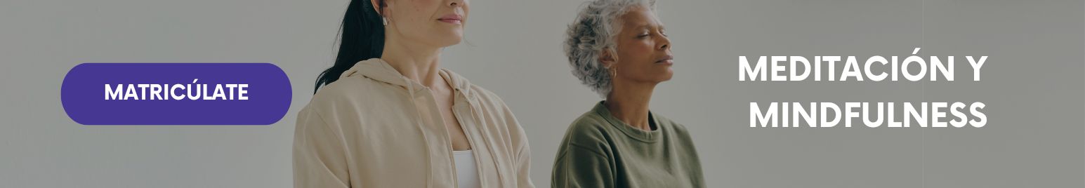 Banner meditación y mindfulness.